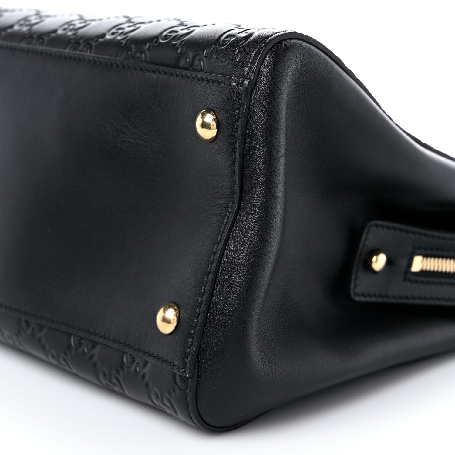 Gucci Guccissima Signature Large Shoulder Tote Bag Black 8 of 8