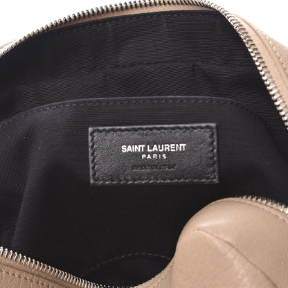 Saint Laurent Lambskin Monogram Small Lou Camera Bag Dark Beige 8 of 9