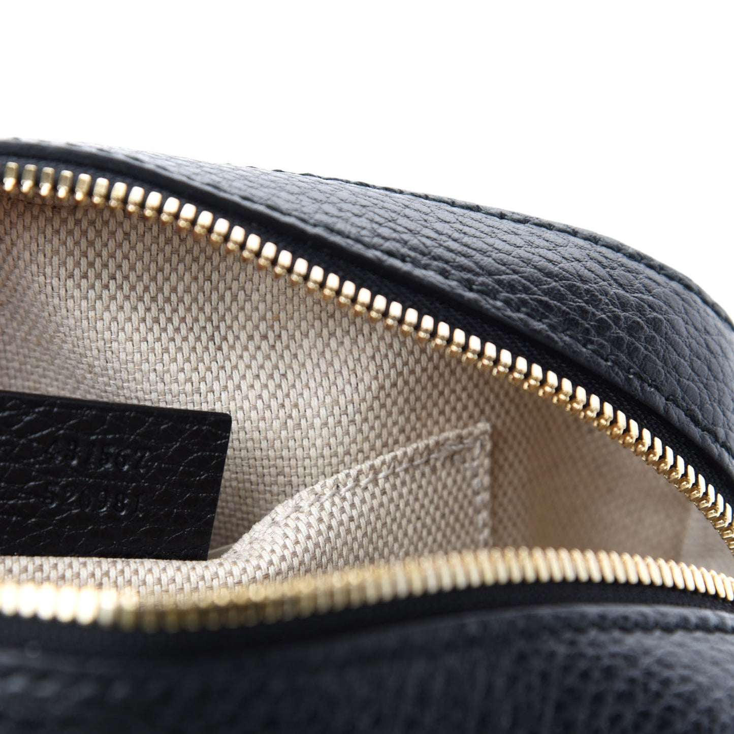 Dollar Calfskin Bi-Color Small Soho Disco Bag Mystic White Black