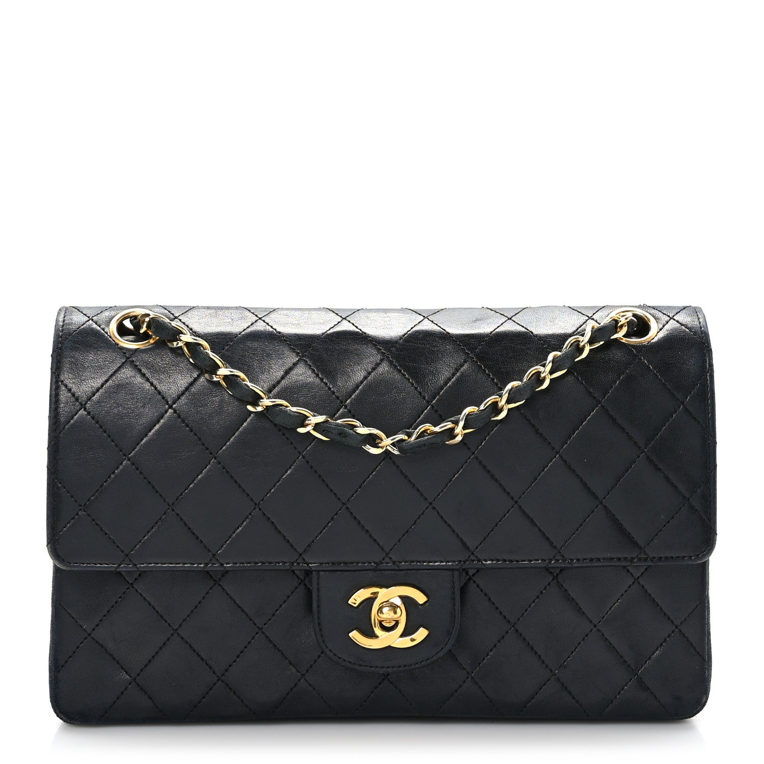 Chanel Lambskin Quilted Small Double Flap Black 2 of 10