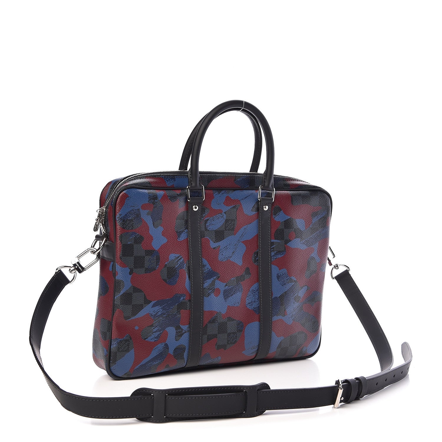 Louis Vuitton Damier Cobalt Camouflage Porte Documents Voyage PM 3 of 9