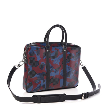 Louis Vuitton Damier Cobalt Camouflage Porte Documents Voyage PM 3 of 9