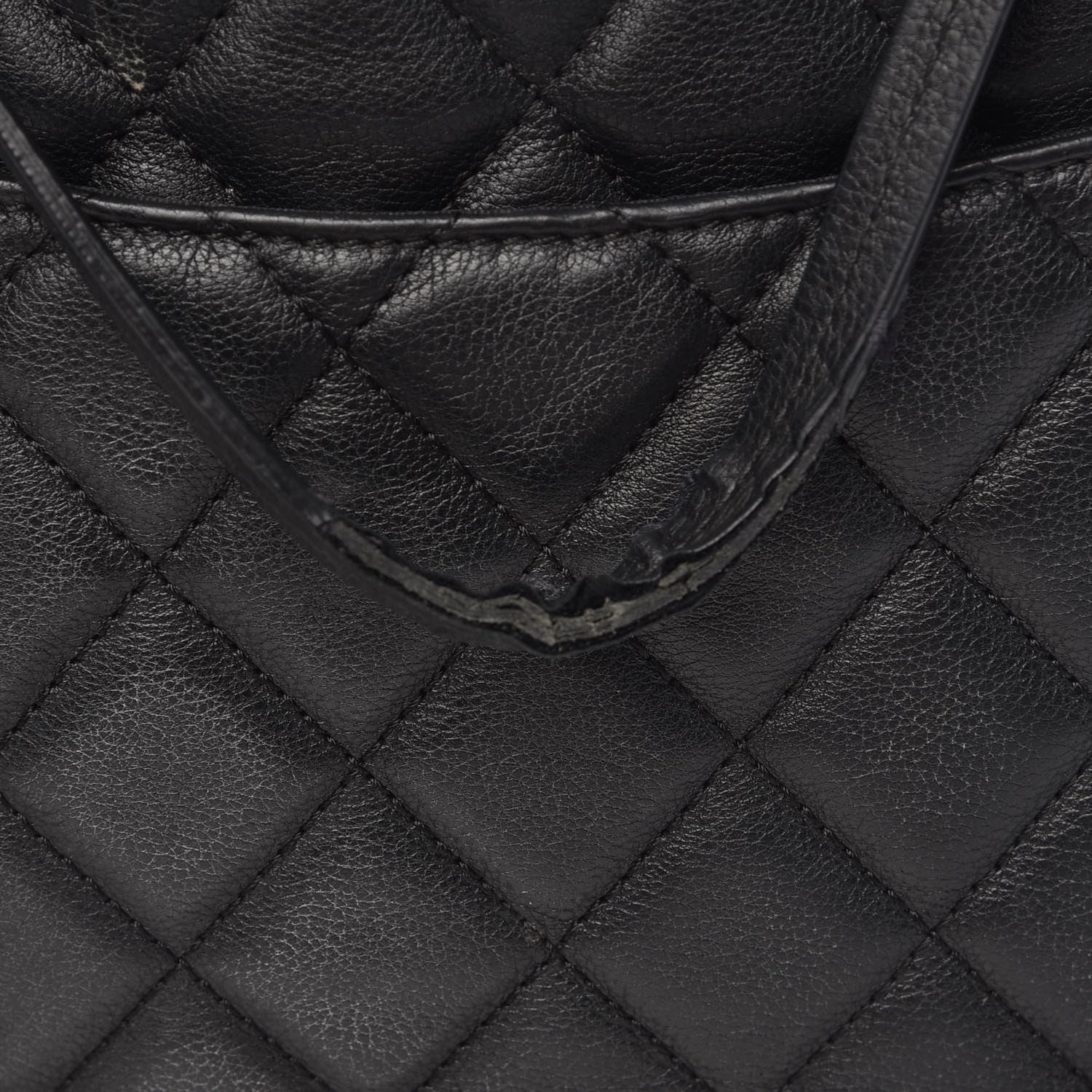 Chanel Calfskin Quilted Frame In Chain Tote Black 16 of 19