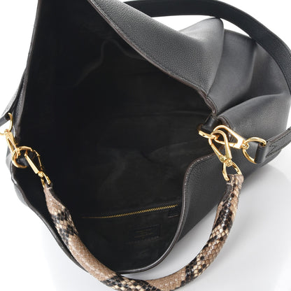 Louis Vuitton Veau Cachemire Python Babylone MM Black 5 of 12