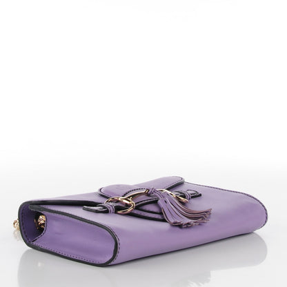 Gucci Smooth Calfskin Small Emily Chain Shoulder Bag Lavender 4 of 8
