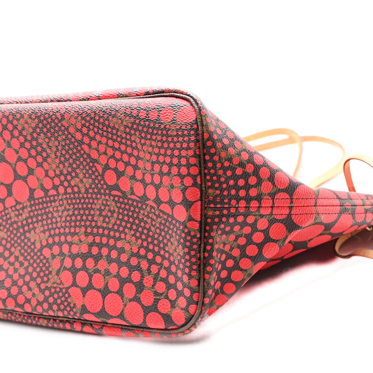 Monogram Kusama Waves Neverfull MM Red