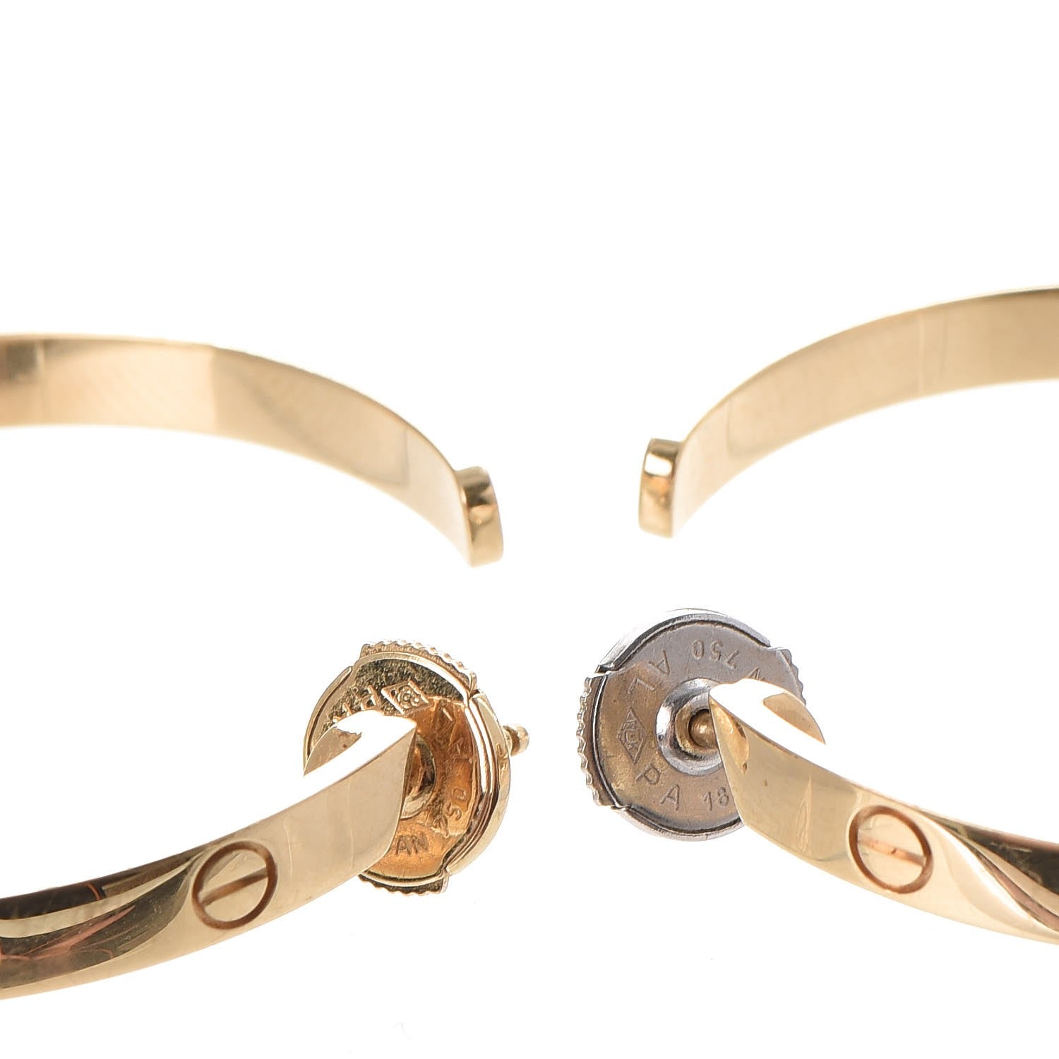 Cartier 18K Yellow Gold Large LOVE Hoop Earrings 4 of 6