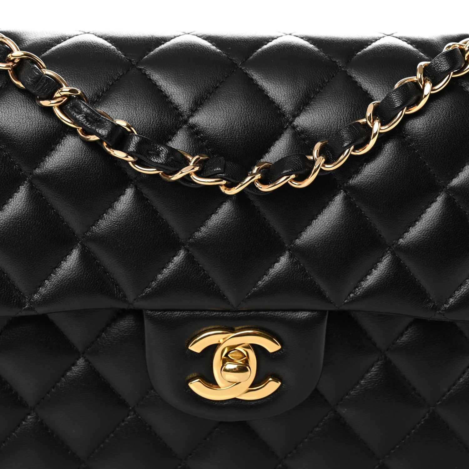 Chanel Lambskin Quilted Small Double Flap Black 8 of 10