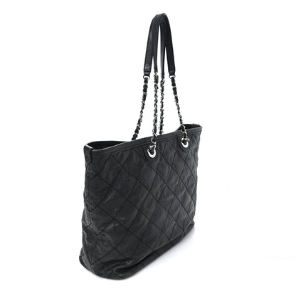 Chanel Grained Calfskin Quilted Small Daily Shopping Tote Black 2 of 11