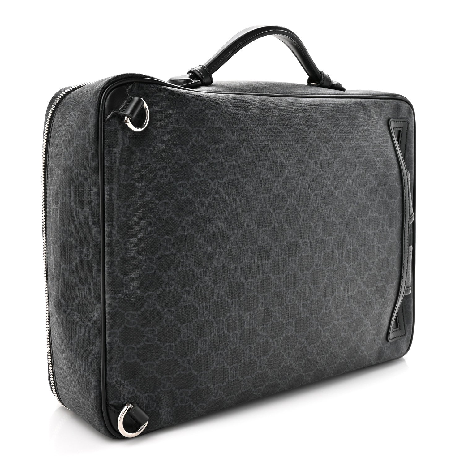 Gucci GG Supreme Monogram Briefcase Backpack Black Grey 1799760