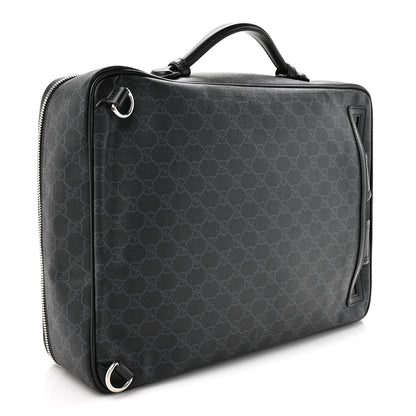 Gucci GG Supreme Monogram Briefcase Backpack Black Grey 5 of 20