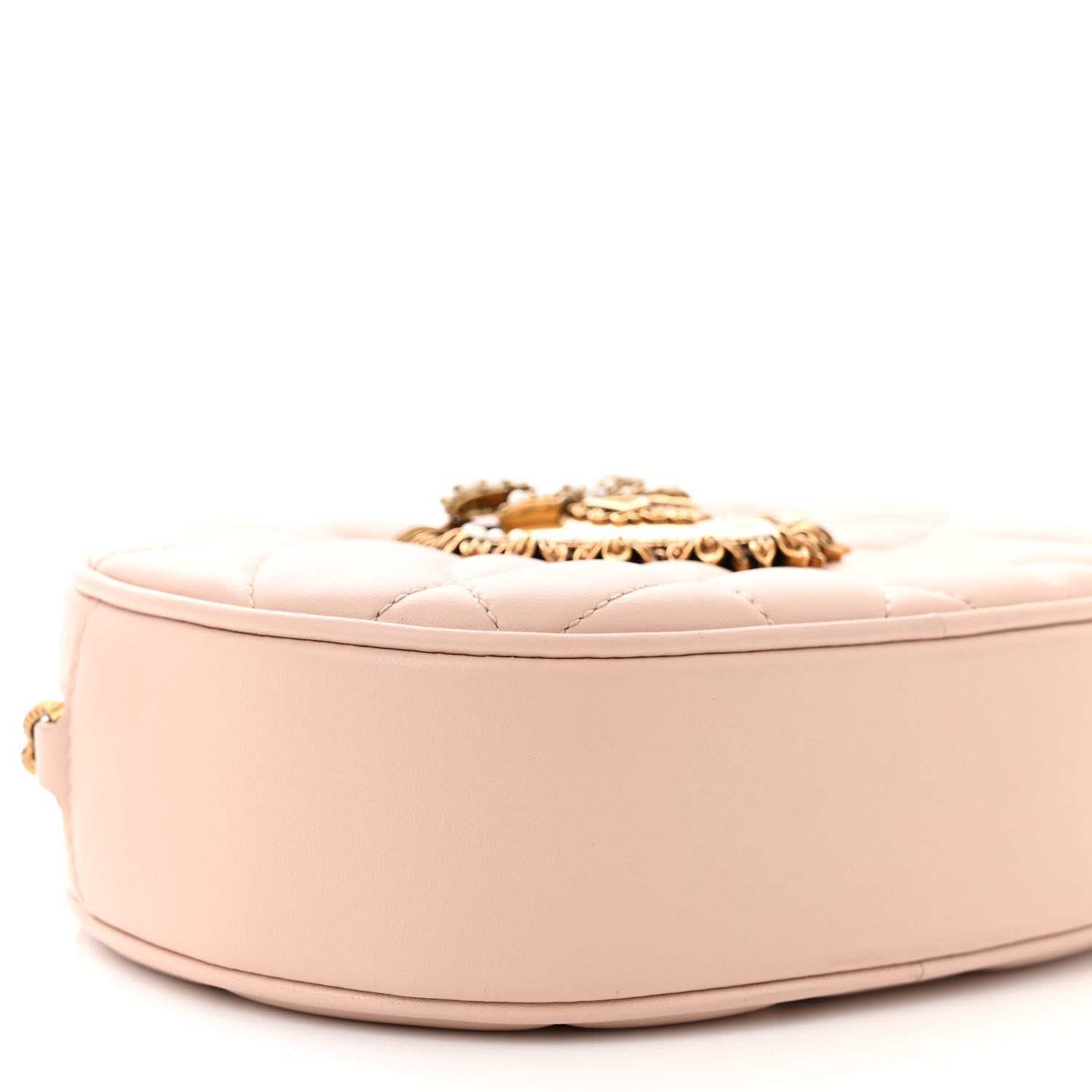 Dolce & Gabbana Smooth Calfskin Mini Devotion Camera Bag Cipria 8 of 9