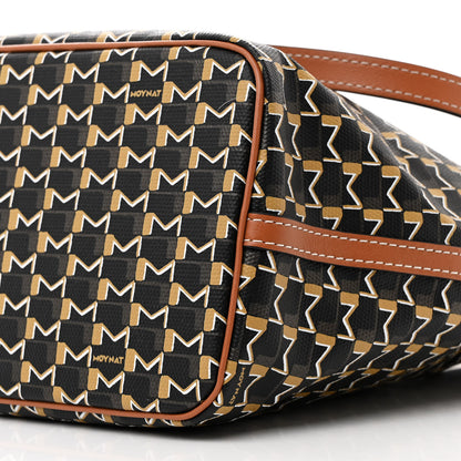 Moynat Calfskin Canvas M Tote PM Brown 12 of 12