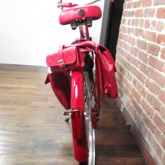 Gucci Guccissima Street Cruiser Bike Bicycle China Red 7 of 13