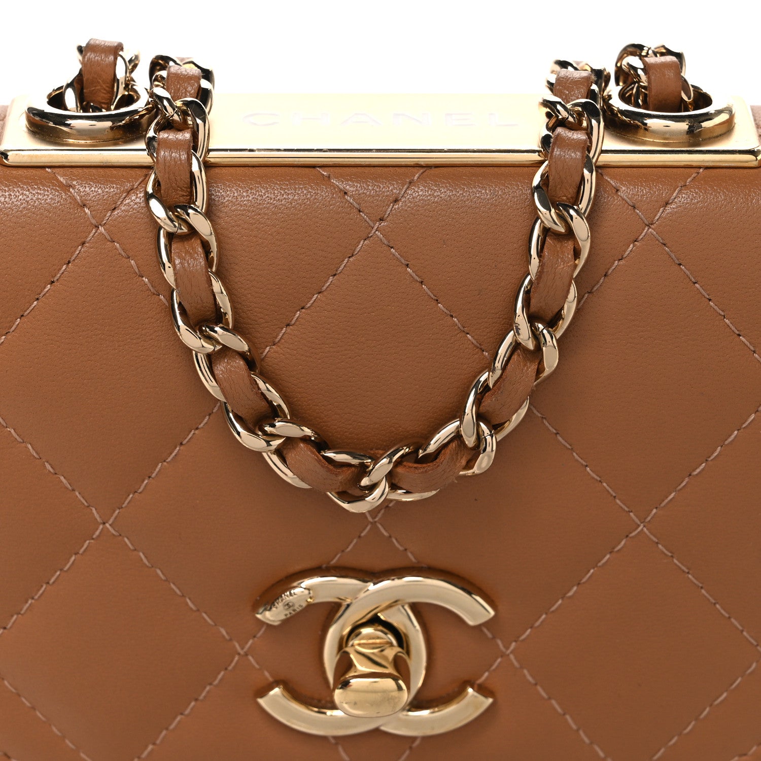 Chanel Lambskin Quilted Mini Trendy CC Clutch With Chain Brown 8 of 11