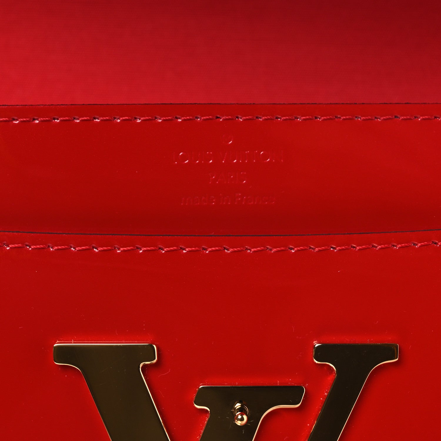 Louis Vuitton Patent Louise Clutch Cherry 6 of 10