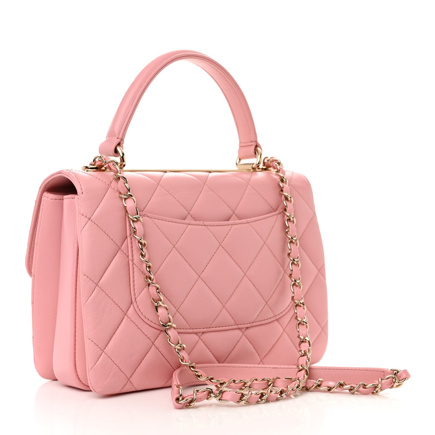 Chanel Lambskin Quilted Small Trendy CC Flap Dual Handle Bag Pink 3 of 11
