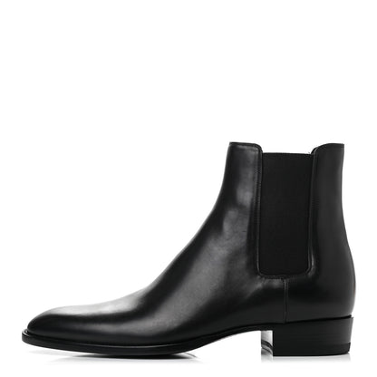 Saint Laurent Calfskin Mens Marrakesh Ankle Boots 42 Black 1 of 7