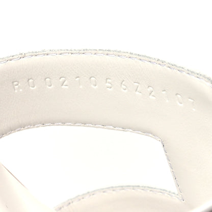 Hermes Box Calfskin Oran Sandals 40 White 6 of 8