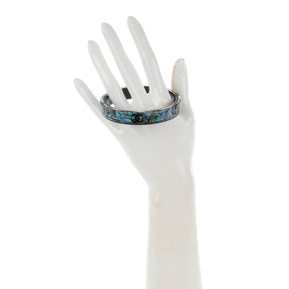 Chanel Resin Mother Of Pearl CC Bangle 2 of 5