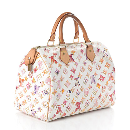 Louis Vuitton Watercolor Aquarelle Speedy 30 White 2 of 8
