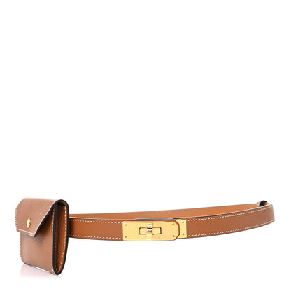 Hermes Epsom Kelly Pocket Belt Gold 1 of 5
