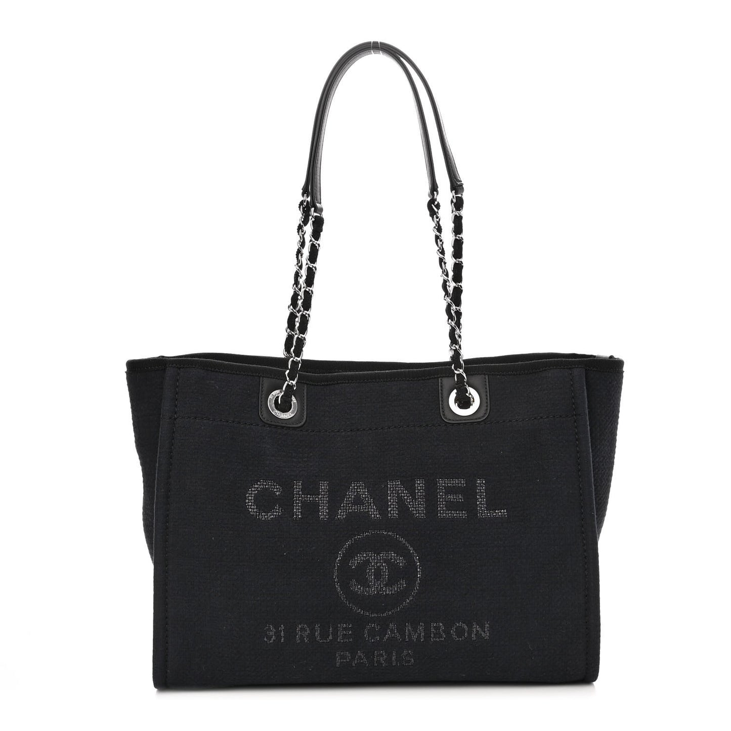 Canvas Small Deauville Tote Black