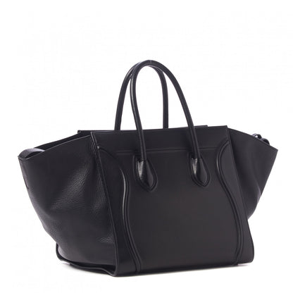 Celine Grained Calfskin Medium Phantom Luggage Black 3 of 9