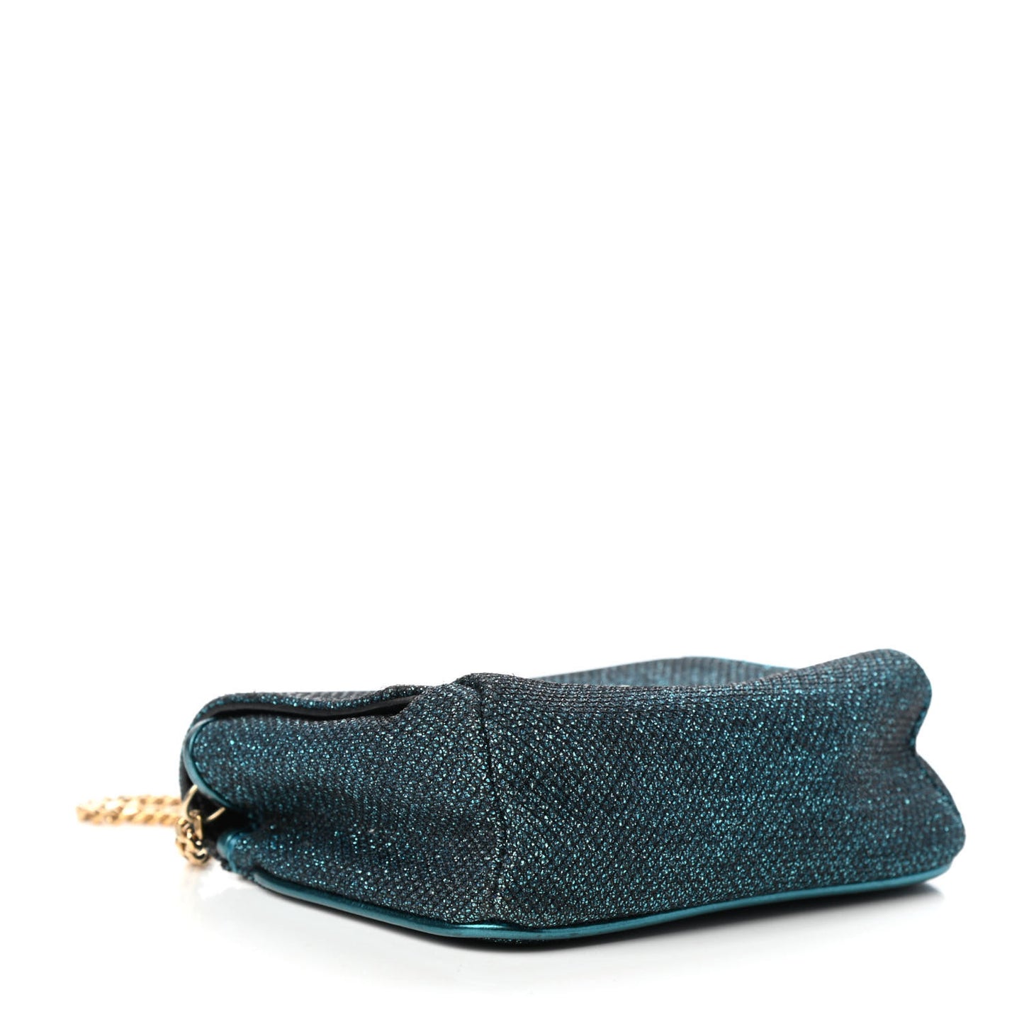 Lame Glitter Mini Ruby Chain Crossbody Blue