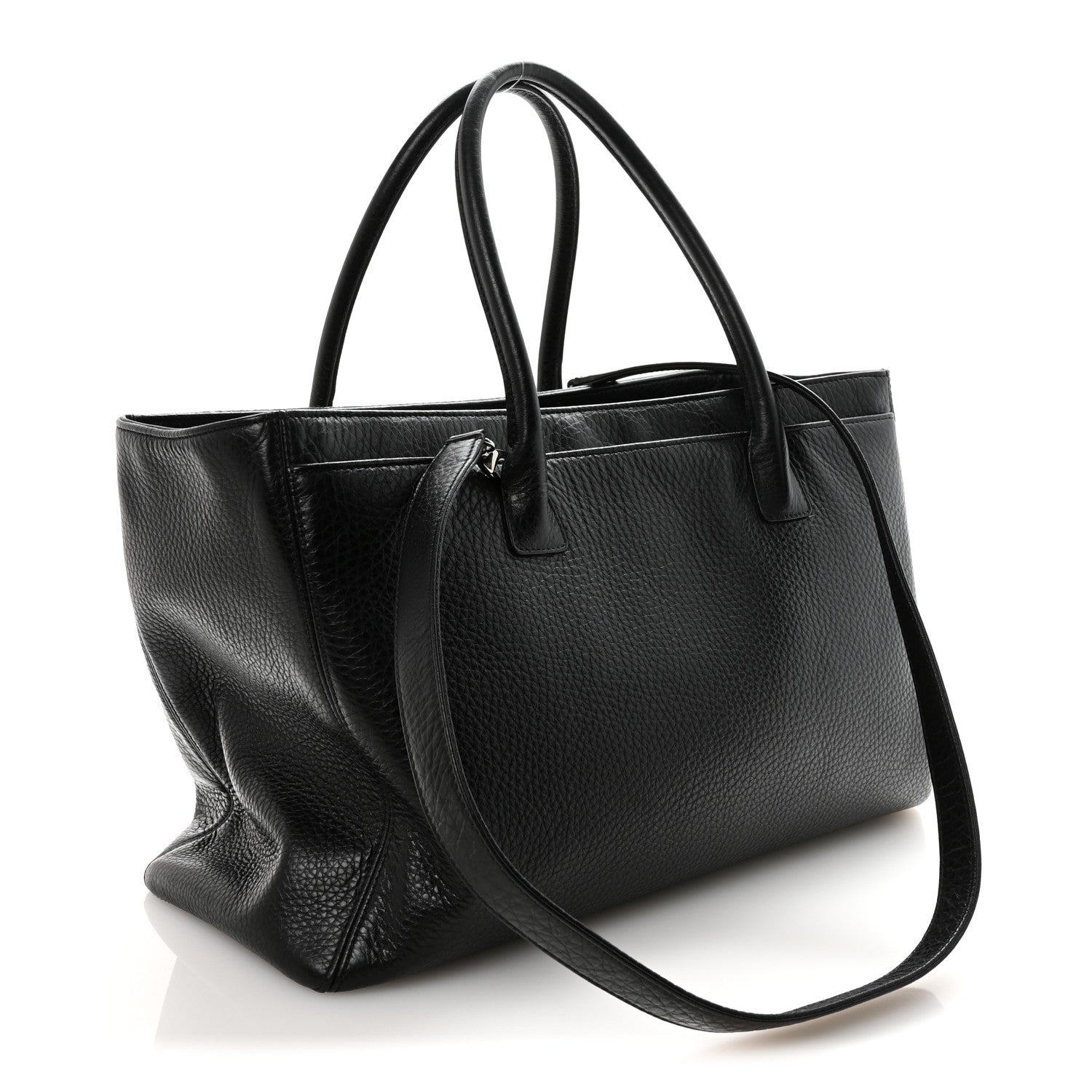 Chanel Calfskin Cerf Executive Shopper Tote Black 3 of 10