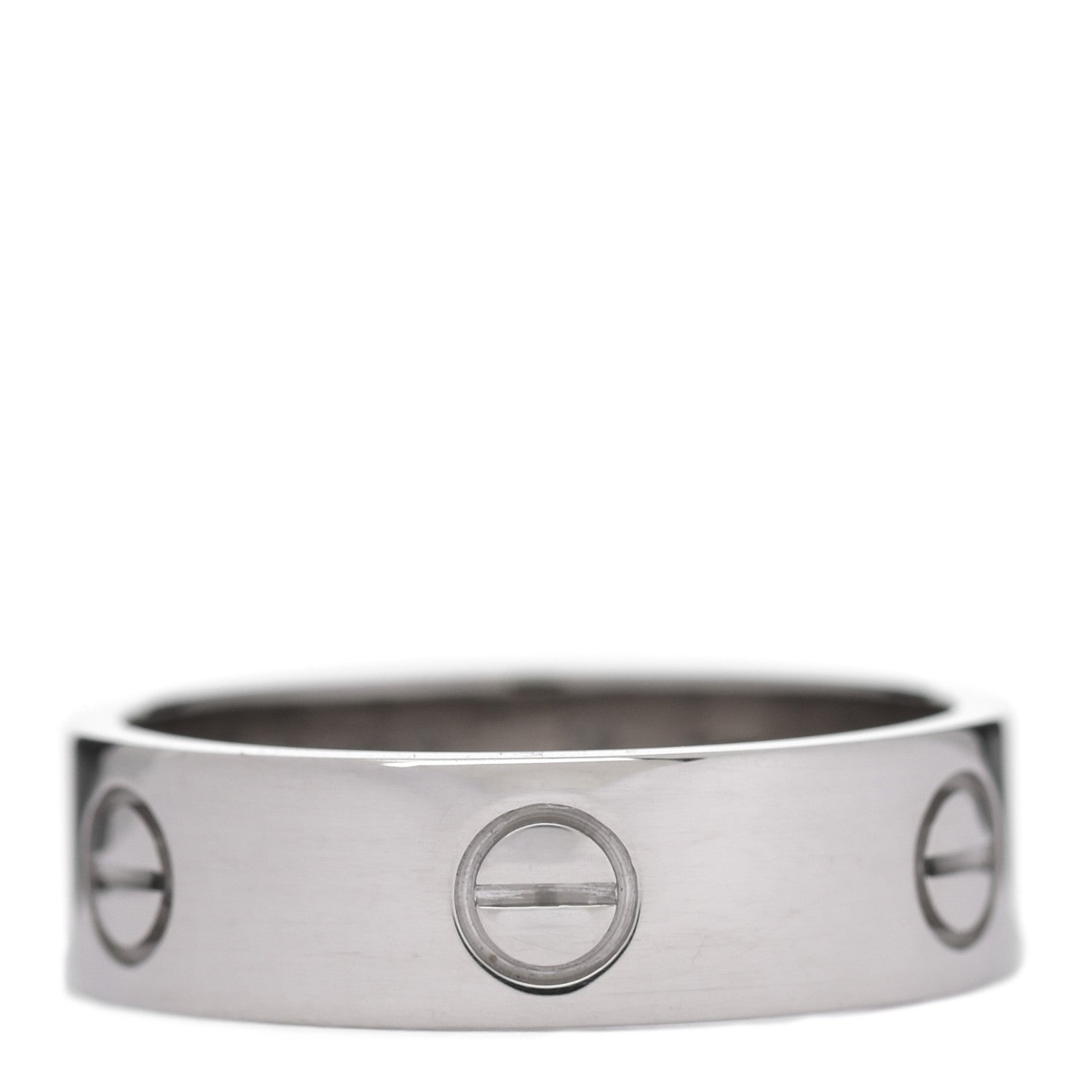 Cartier 18K White Gold 5.5mm LOVE Ring 59 8.75 1 of 5