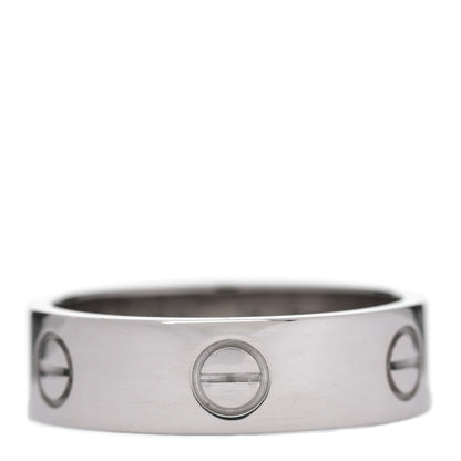Cartier 18K White Gold 5.5mm LOVE Ring 59 8.75 1 of 5
