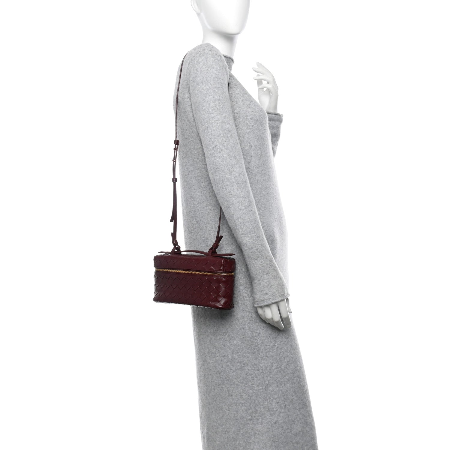 Bottega Veneta Nappa Intrecciato Bang Bang Vanity Case Barolo 2 of 10