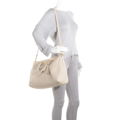 Prada Vitello Daino Zip Tote Talco 2 of 14