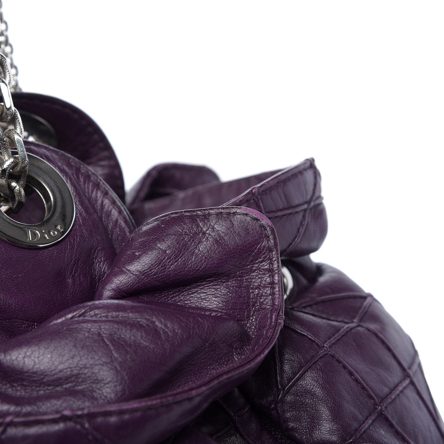 Christian Dior Lambskin Cannage Medium Le Trente Tote Purple 16 of 18