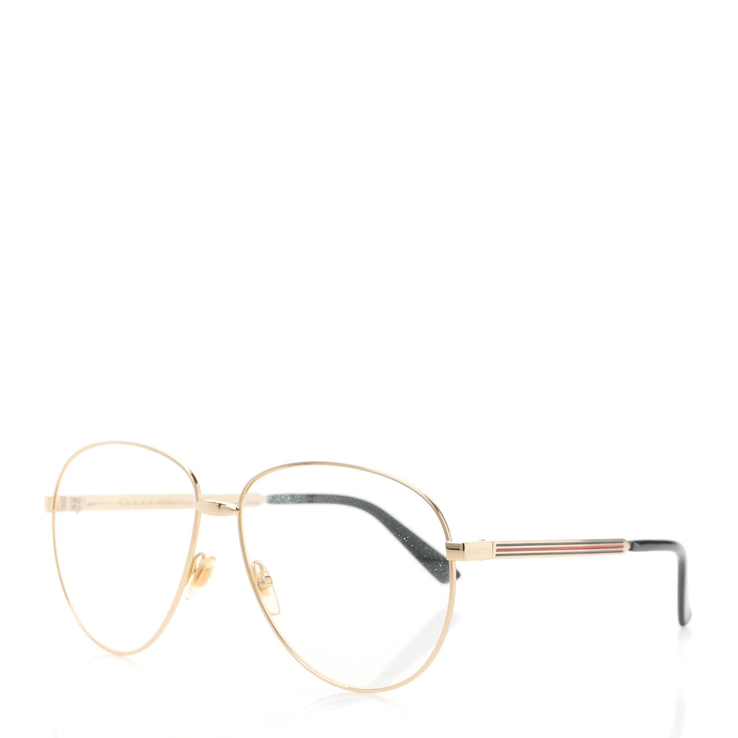 Gucci Aviator Eyeglasses GG0138S Gold Black 1 of 9
