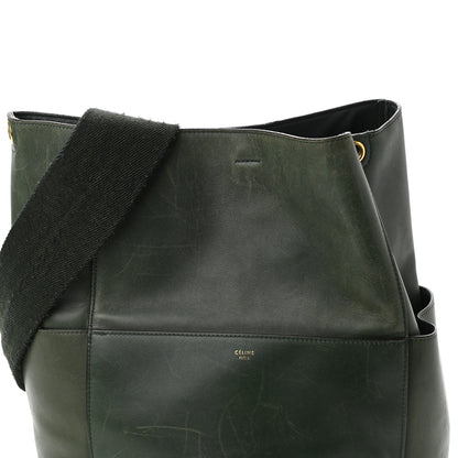 Celine Natural Calfskin Seau Sangle Bucket Green 5 of 10