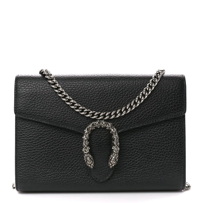 Gucci Calfskin Mini Dionysus Chain Wallet Black 1 of 12