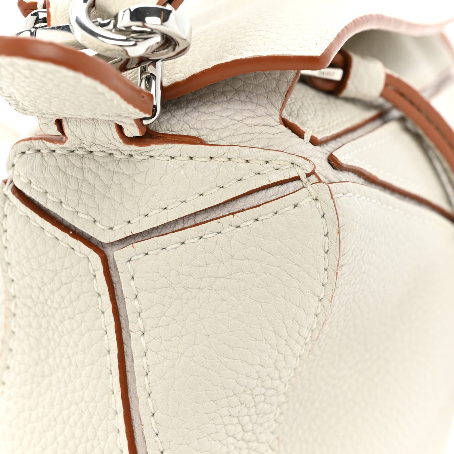 Calfskin Mini Puzzle Bag Soft White