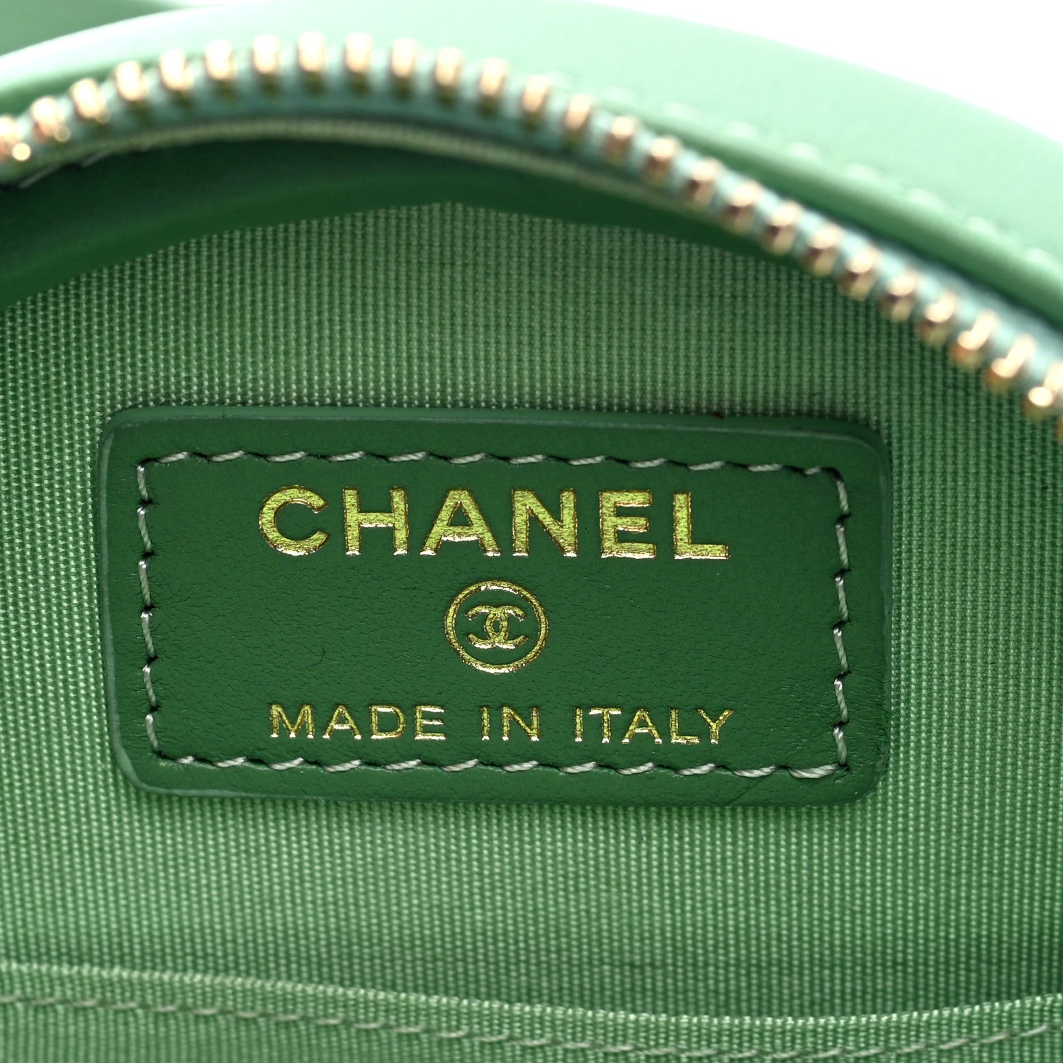 Chanel Sequin Chanel 19 Round Clutch With Chain Green Green 6 of 10