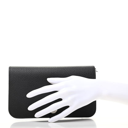 Hermes Togo Dogon Duo Wallet Black 2 of 8