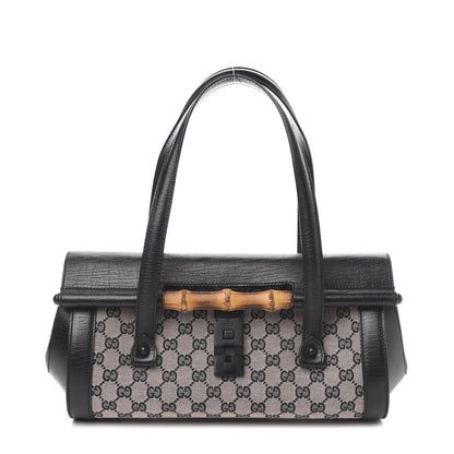 Gucci Monogram Bamboo Bullet Handbag Black 1 of 10