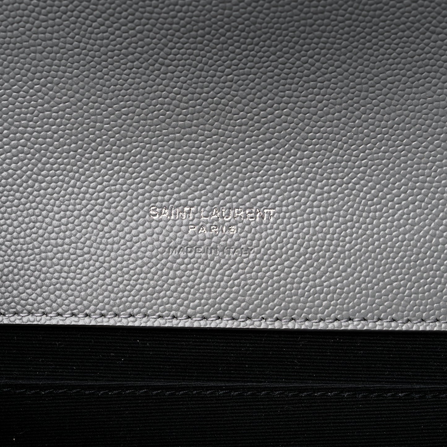 Grain De Poudre Textured Mixed Matelasse Triquilt Monogram Clutch Storm
