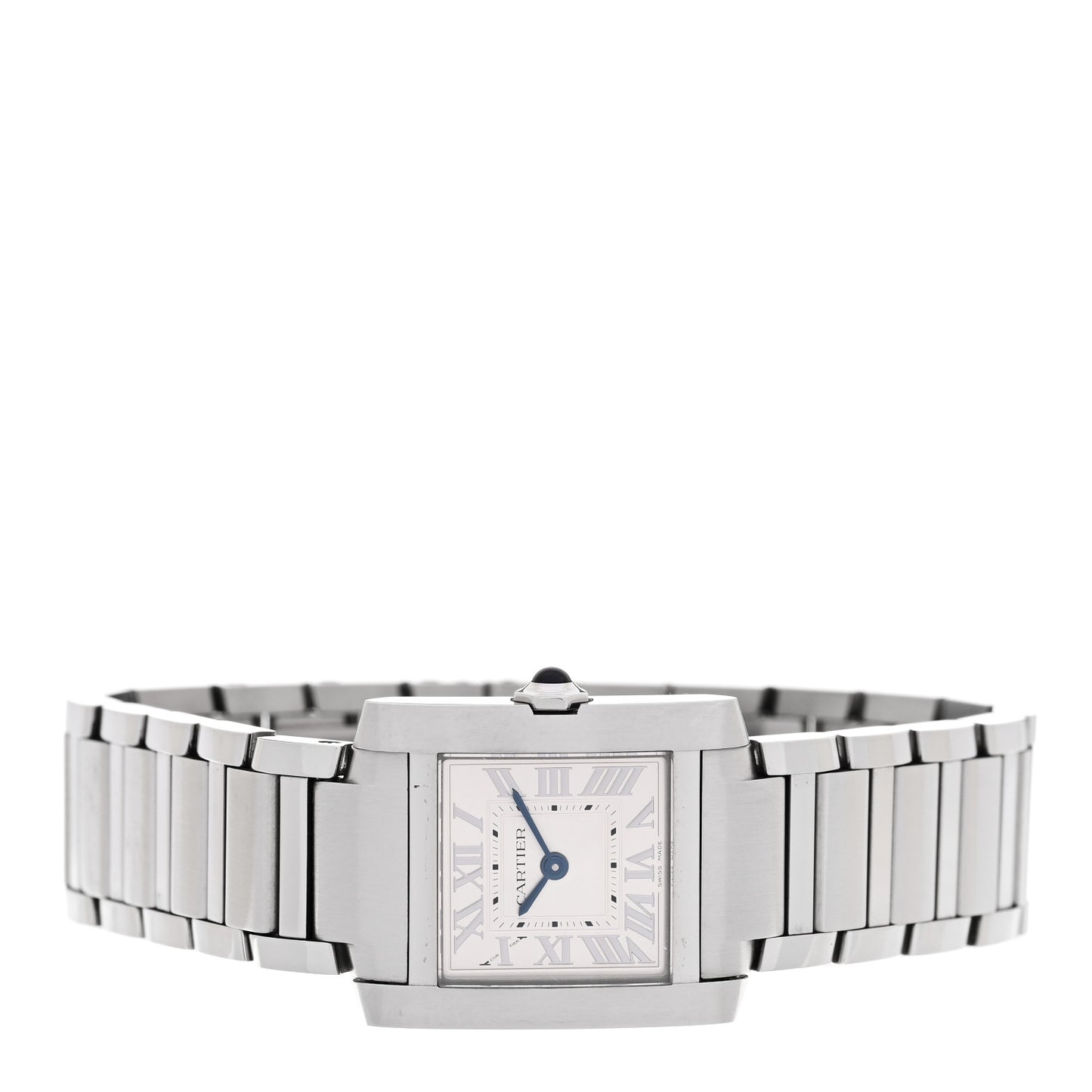 Stainless Steel 21mm Tank Francaise Quartz Watch Silver