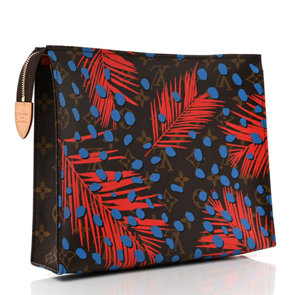 Louis Vuitton Monogram Jungle Dots Toiletry Pouch 26 Coquelicot Denim 3 of 6