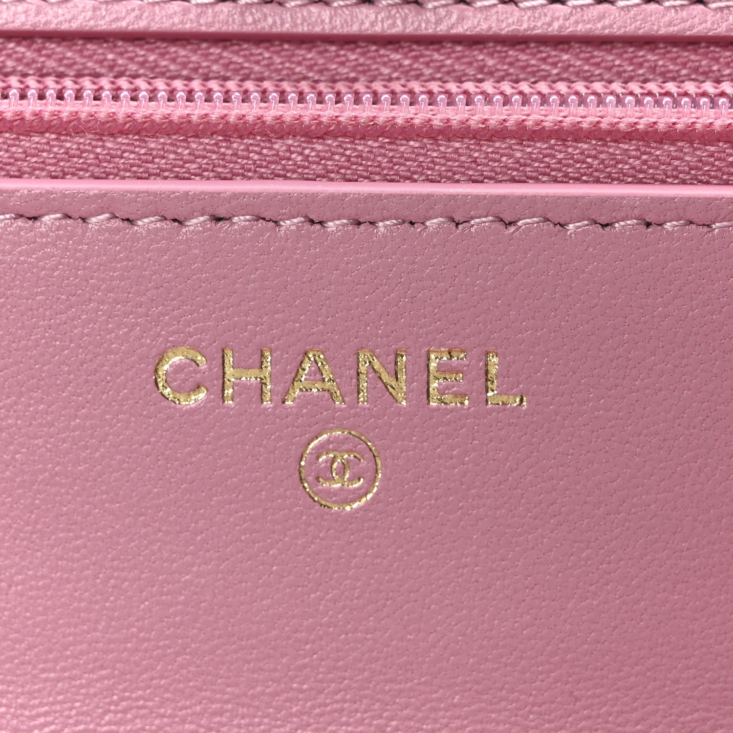 Chanel Lambskin Quilted Strass On Top Wallet On Chain Pink 6 of 12