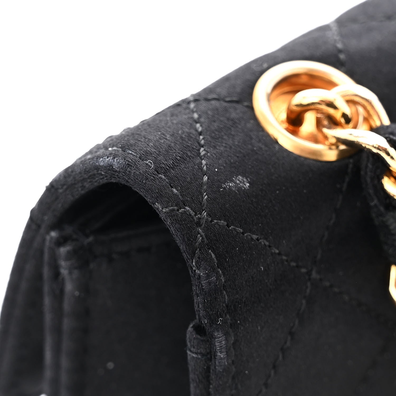 Chanel Satin Quilted Extra Mini Rectangular Flap Black 12 of 12