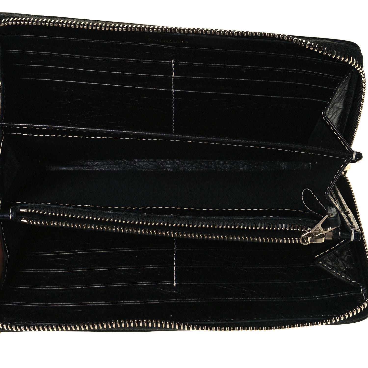 Balenciaga Agneau Arena Logo Multicolor Print Bazar Continental Zip Around Wallet Black Multicolor 6 of 10