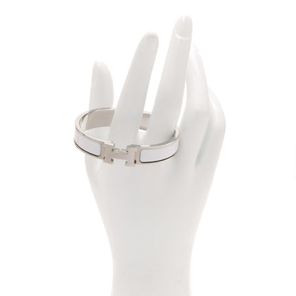 Hermes Enamel Narrow Clic Clac H Bracelet PM White 2 of 5