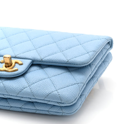 Chanel Shiny Caviar Pick Me Up Flap Belt Bag Light Blue 11 of 11